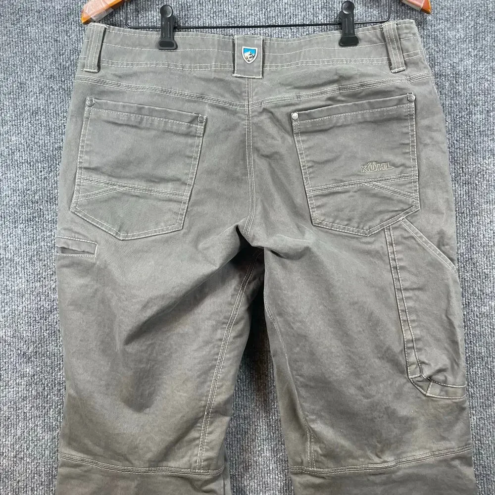 Kuhl Rebel Saddle-Stitched Jeans Men's 34X30 Gray Twill Fabric Outdoor Trail